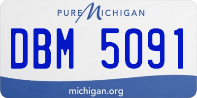 MI license plate DBM5091