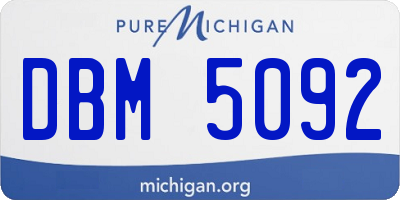 MI license plate DBM5092