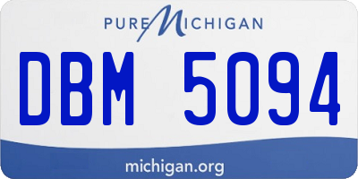 MI license plate DBM5094