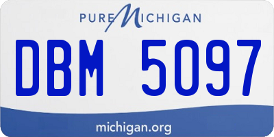 MI license plate DBM5097