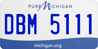MI license plate DBM5111