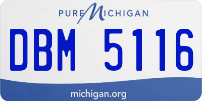MI license plate DBM5116