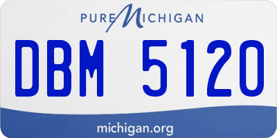 MI license plate DBM5120
