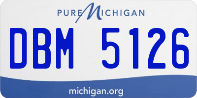 MI license plate DBM5126