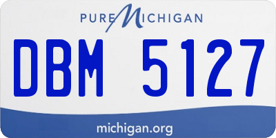 MI license plate DBM5127