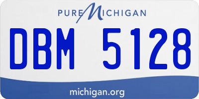 MI license plate DBM5128