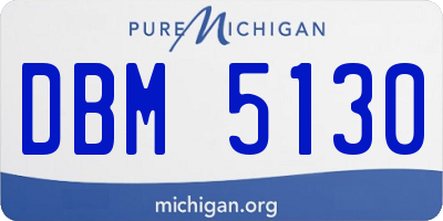 MI license plate DBM5130
