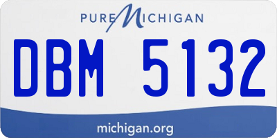 MI license plate DBM5132