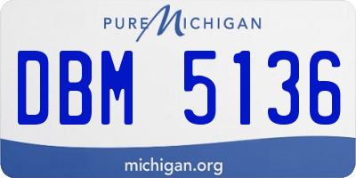 MI license plate DBM5136