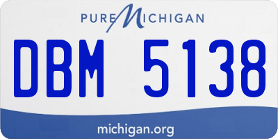 MI license plate DBM5138