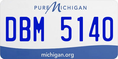 MI license plate DBM5140