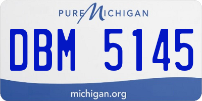 MI license plate DBM5145