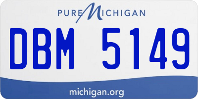 MI license plate DBM5149