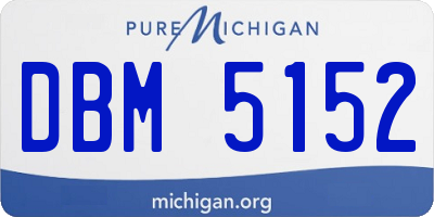 MI license plate DBM5152