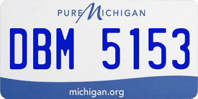 MI license plate DBM5153