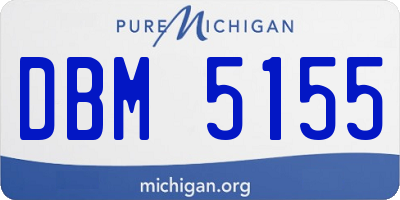 MI license plate DBM5155