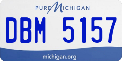 MI license plate DBM5157
