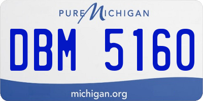 MI license plate DBM5160