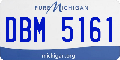 MI license plate DBM5161