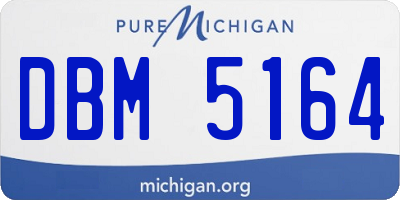 MI license plate DBM5164