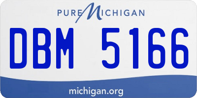 MI license plate DBM5166