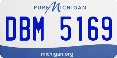 MI license plate DBM5169