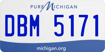 MI license plate DBM5171