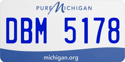 MI license plate DBM5178