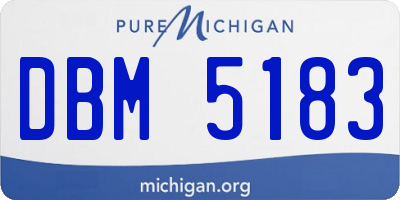 MI license plate DBM5183