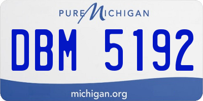 MI license plate DBM5192