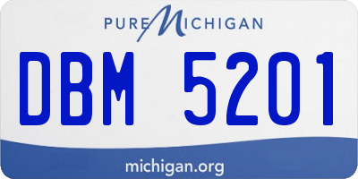 MI license plate DBM5201