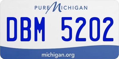 MI license plate DBM5202