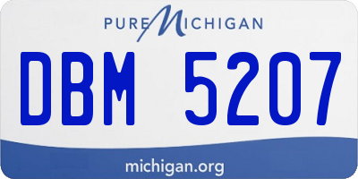MI license plate DBM5207
