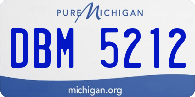 MI license plate DBM5212