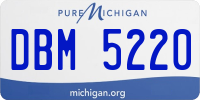 MI license plate DBM5220