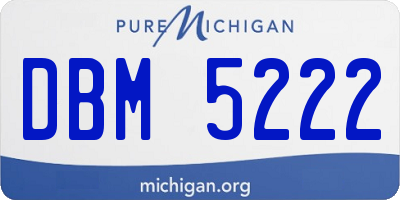 MI license plate DBM5222