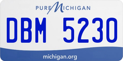 MI license plate DBM5230