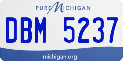 MI license plate DBM5237