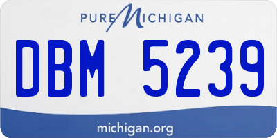 MI license plate DBM5239
