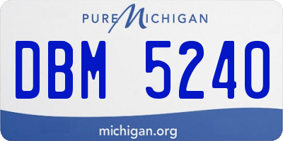 MI license plate DBM5240