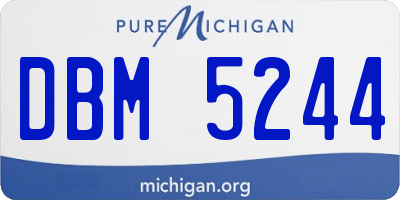 MI license plate DBM5244