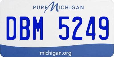 MI license plate DBM5249