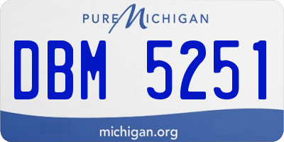 MI license plate DBM5251