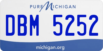 MI license plate DBM5252