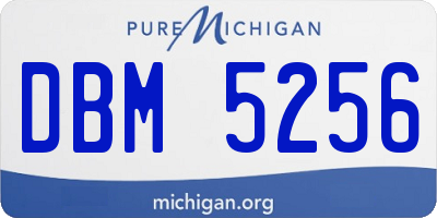 MI license plate DBM5256