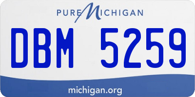 MI license plate DBM5259