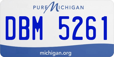 MI license plate DBM5261