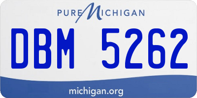 MI license plate DBM5262