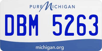 MI license plate DBM5263