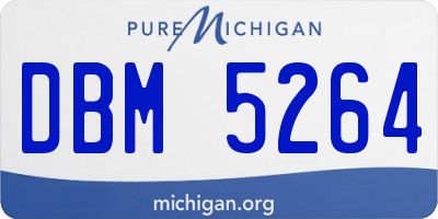 MI license plate DBM5264